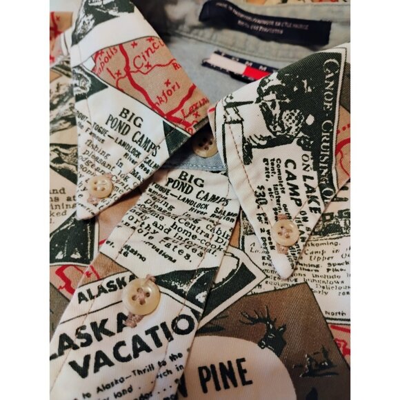 Vintage Tommy Hilfiger Shirt Twin Pines Long Sleeve Button Down Mens Large - Picture 5 of 8